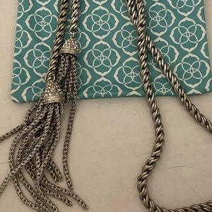 Jackie Tassel Necklace In Silver